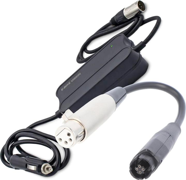 E-Bike-Vision Caricabatterie per auto da 12 V solo per batterie e