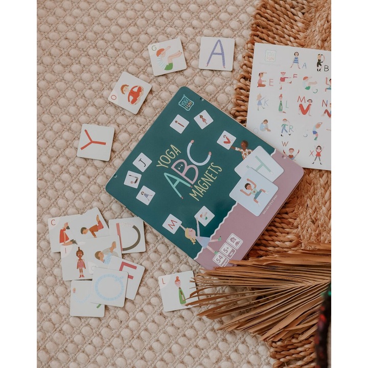 Actual product image Yogi Fun Yoga ABC Magnets (English, German, French, Italian)