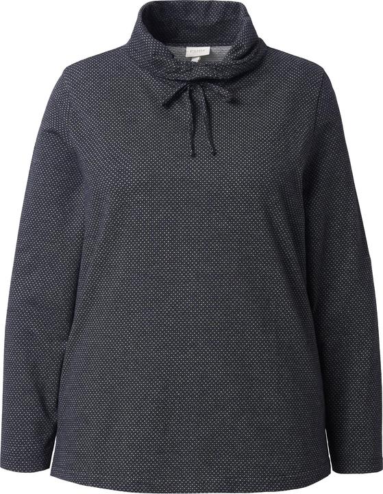 Image du produit Ulla Popken Sweat-shirt à col montant et manches longues, coton bio à motif (42, 44)