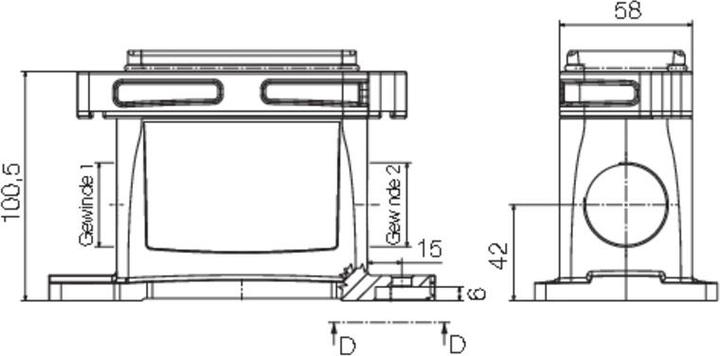 Produktbild Weidmüller Sockelgehäuse HDC IP68 10B SS (Gehäuse)