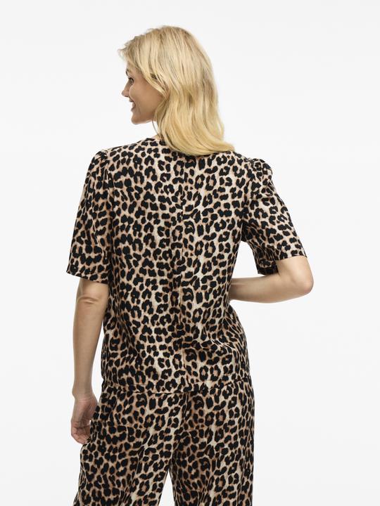 Produktbild Vila VILIOPANA Leoprint Oberteil mit kurzen Ärmeln (36)