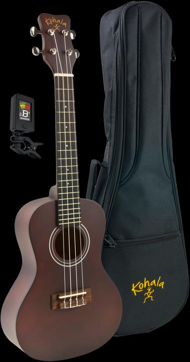 Actual product image Kohala Soprano ukulele, player pack, tuner, bag