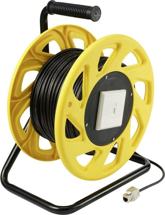 Produktbild Renkforce RJ45 Netzwerk Verlängerungskabel CAT 6a S/FTP 60m Orange PUR-Mantel (S/FTP, CAT6a, 60 m)