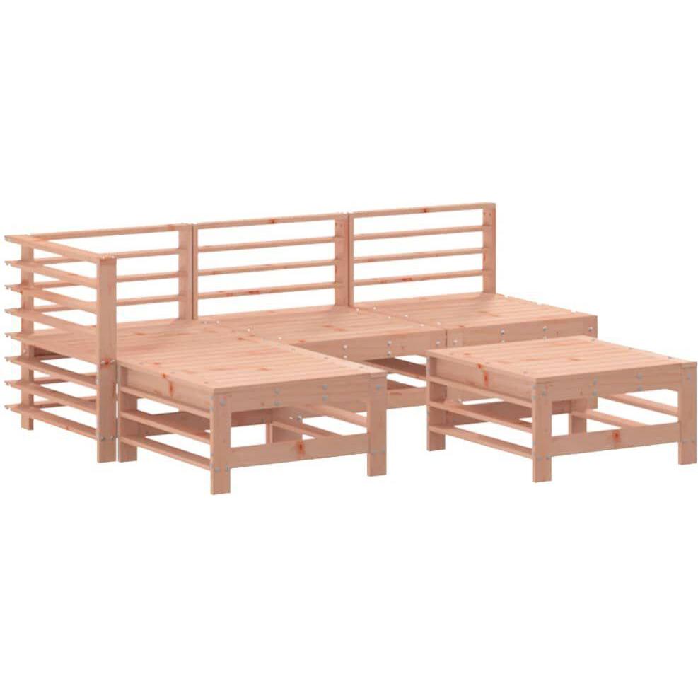 VidaXL, Gartenlounge, 5-tlg. Garten-Lounge-Set Massivholz Douglasie,Material
