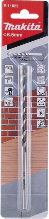 Actual product image Makita TCT Multi drill 6,5x150mm (6.5 millimetres)