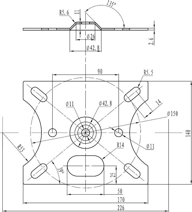 Actual product image Vision Techmount TM-CC (Ceiling)