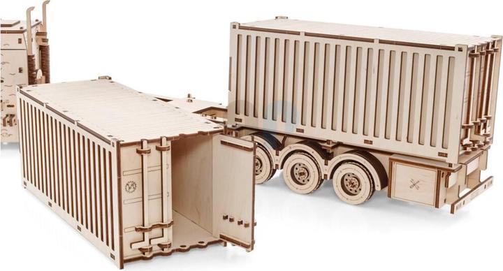Produktbild Eco Wood Art 3D Holz Modellbausatz - Containerauflieger für Road King Sattelschlepper