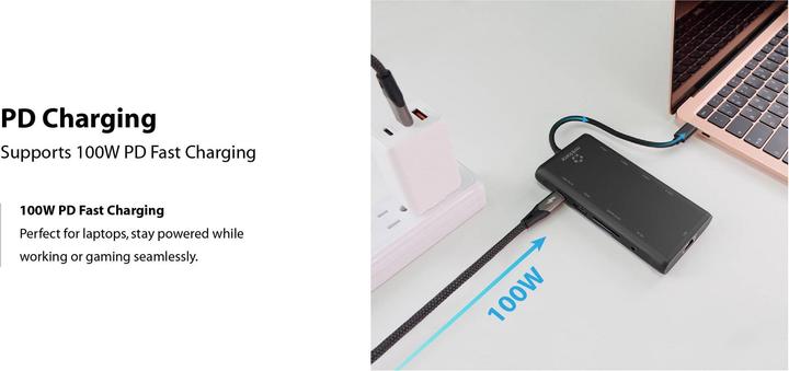 Produktbild Renkforce RF-USBHA-500 10 Port USB 3.2 Gen 2-Hub mit zusätzlichem USB-C®-Eingang (USB-C, 10 Ports)