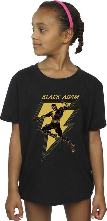 Produktbild Black Adam Golden Bolt Chest TShirt Mädchen (140, 146)