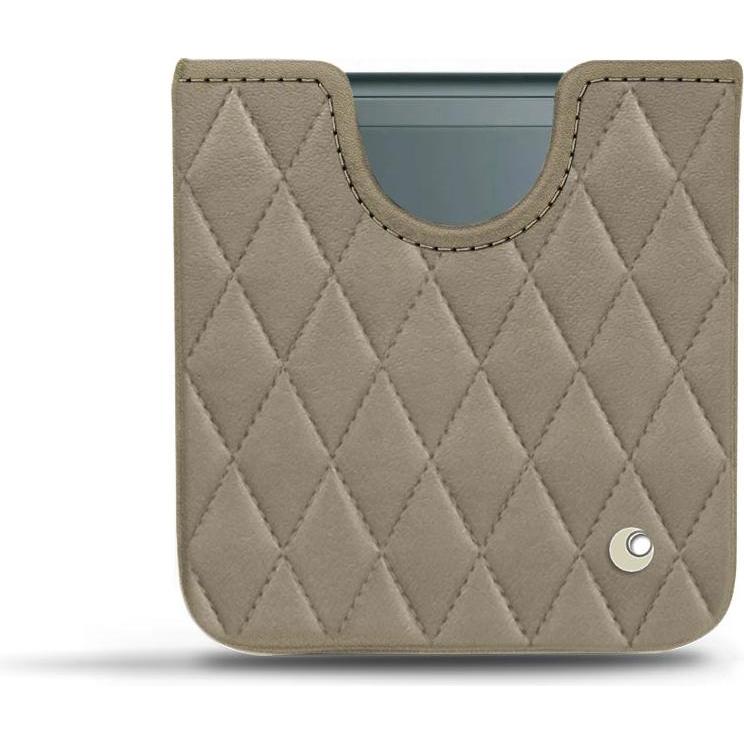 Noreve Lederschutzhülle Samsung Galaxy Z Flip3 (Samsung Galaxy Z Flip3), Smartphone Hülle, Beige