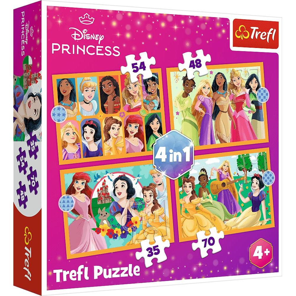 Trefl 4 in 1 Puzzle - Princess (70 Teile)
