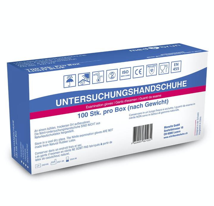 Image du produit MedBrun Nitrilhandschuhe Nitril Expert light blue (S)