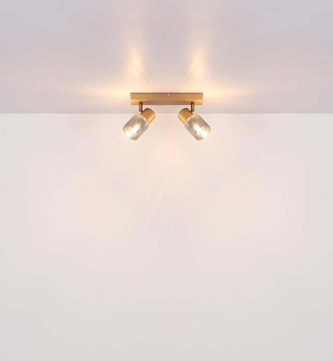 Produktbild Globo Satella E14 Strahler 2-fach 40W Kaffeefarben Matt, Metall Ø7cm 54314-2 (E14)