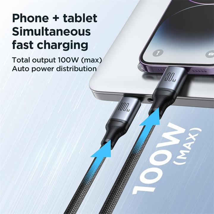 Image du produit Joyroom Usb Type C - Lightning, USB Type C (1.50 m, USB 2.0, 100 W)