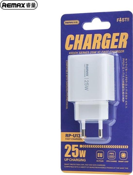 Actual product image Remax KIDDY SERIES 25W USB-C RP-U137 WEISSES Wandladegerät (25 W, 1 portion)