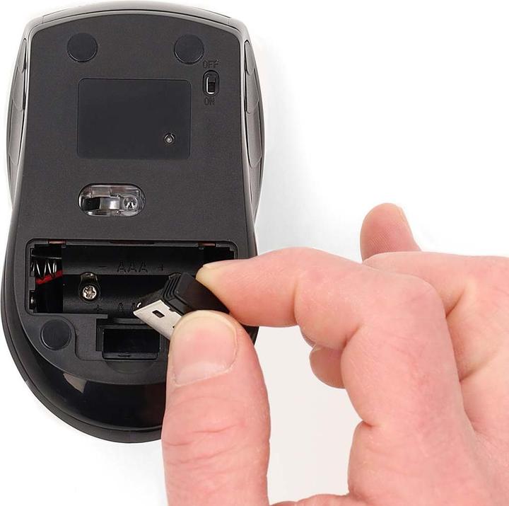 Produktbild Nedis Mouse - Drahtlos - 800/1200 / 1600 DPI - Einstellbar DPI - Anzahl Knöpfe: 4 - Beidhändig (Kabellos)