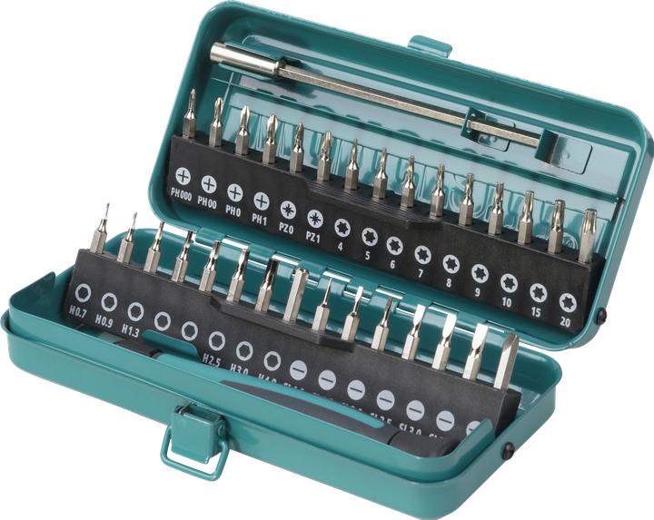 Actual product image wolfcraft wolfcraft 1 Micro Bit Box Solid 32 pcs. (Cross Phillips PH M1, Hexagon socket TX M5, Cross Phillips PH M0, Cross Pozidriv PZ M1, Hexagon socket TX M10, Hexagon socket TX M15, Hexagon socket TX M20, Phillips PH M000 cross, Cross Phillips PH M00, Cross Pozidriv PZ M0, Hexagon socket TX M4, Hexagon socket TX M6, Hexagon socket TX M7)