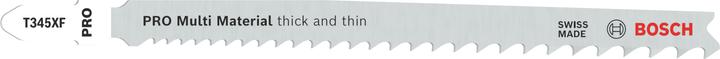 Nutritional values and ingredients Bosch Professional Zubehör PRO Multi Material thick and thin T345XF jigsaw blade, 132 mm, 25 pcs.