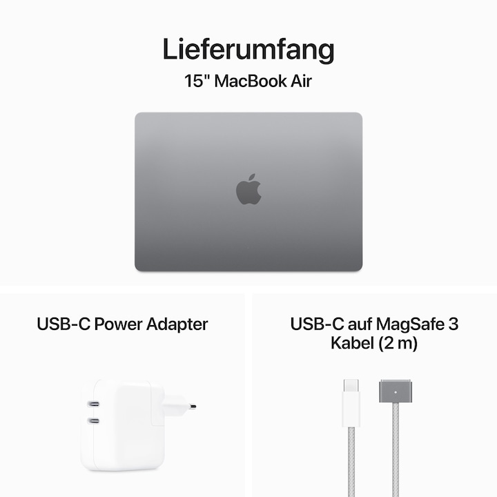 Produktbild Apple MacBook Air – 2024 (15", M3, 16 GB, 256 GB, DE)