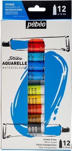 Actual product image Pebeo Fine Watercolour 12 tubes Set (12 ml)