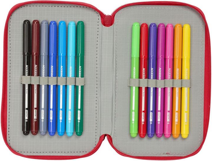 Actual product image Sevilla Fútbol Club Dreifaches Federmäppchen Rot 12,5 x 19,5 x 5,5 cm 37 Stücke