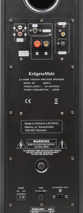 Produktbild Krüger&Matz Active speakers Kruger & Matz Passion, set 2.0, black (1 Paar, 80 W)