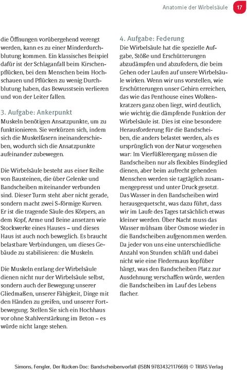 Produktbild Der Rücken-Doc: Bandscheibenvorfall (Deutsch, Arndt Fengler, Patrick Simons, 2023)