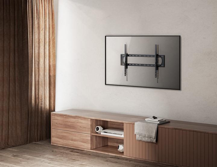 Actual product image Manhattan Ultra-flat TV wall bracket with particularly high load-bearing capacity for large screens, rigid (Wall, 120", 120 kg)