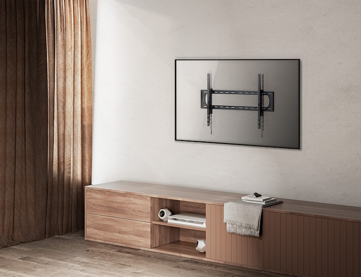 Produktbild Manhattan Ultraflache TV-Wandhalterung mit besonders hoher Traglast für Grossbildschirme, starr (Wand, 120", 120 kg)