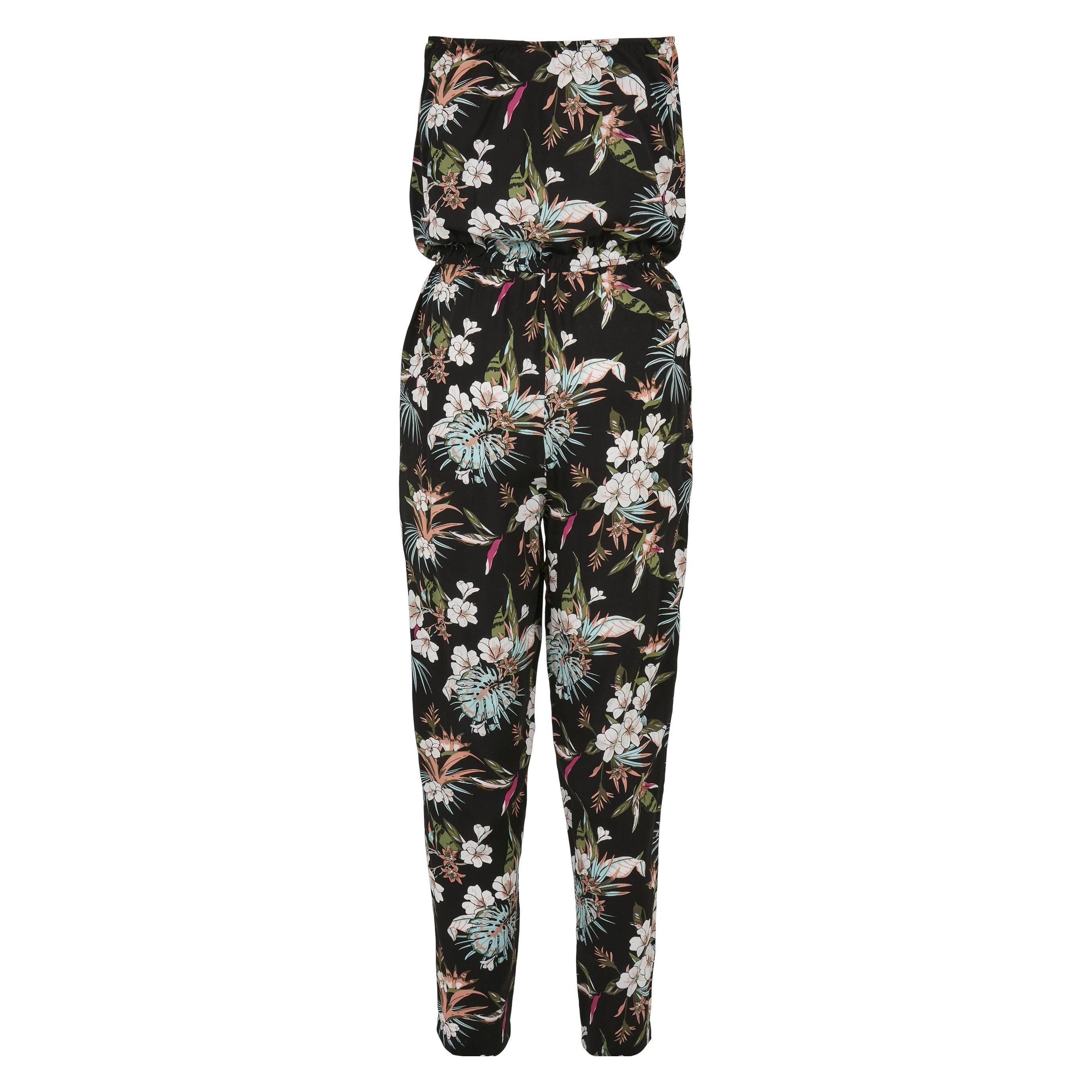 Urban Classics, Damen, Jumpsuits, Ladies Viscose Bandeau Jumpsuit, Schwarz, (5XL)