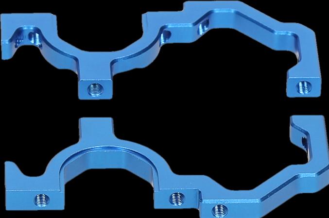 Actual product image HB Racing Front Bulkhead Set (Blue)