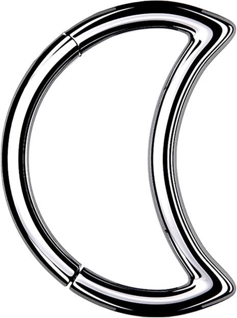 Image du produit Star Piercing Micro anneau segment pliable argent Lune (sans laiton, Acier chirurgical 316L)