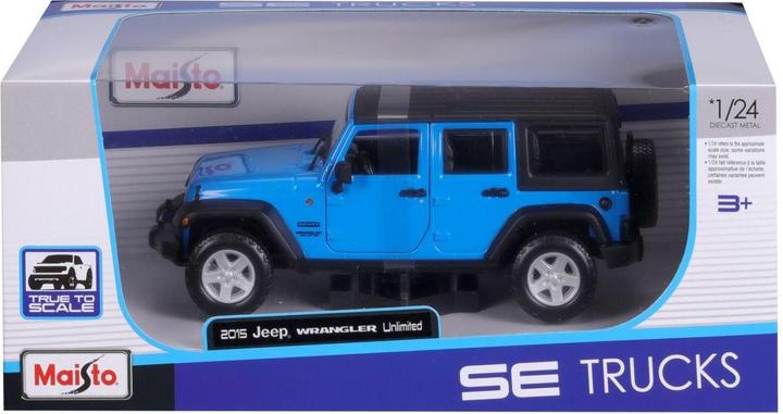 Produktbild Maisto Jeep Wrangler Unlimited 2015 1/24 blau