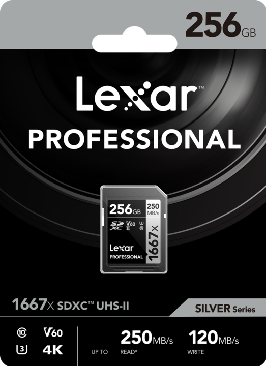 Produktbild Lexar Professional 1667x (256 GB, SDXC, U3, UHS-II)
