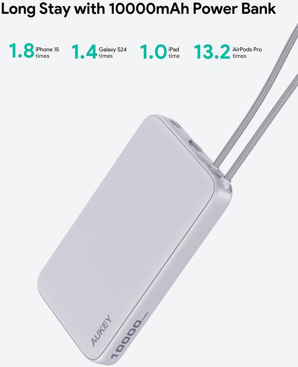 Image du produit Aukey Spark Sling (10000 mAh, 22.50 W, 38.50 Wh)