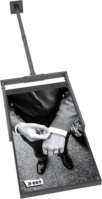 Image du produit Multibrackets Support plafond série OM, noir,1500-3000mm (Tube de prolongation)