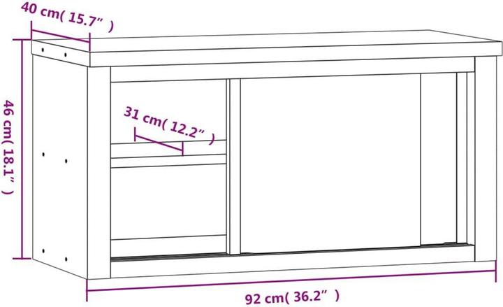 Produktbild vidaXL Küchen-Wandschrank mit Schiebetüren Edel
