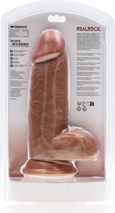 Actual product image RealRock Extra Thick Straight with Balls 8 / 20,3 cm - Tan