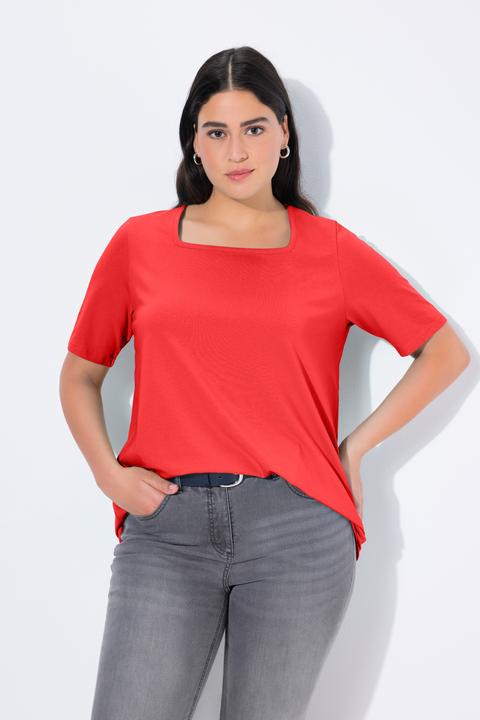 Actual product image Ulla Popken Essential Square Neck Stretch Tee (54)