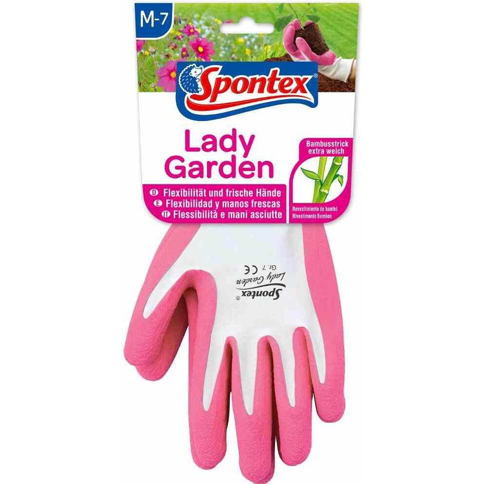 Spontex, Schutzhandschuhe, Gartenhandschuhe, Farbe: sortiert, Grösse: 7, waschbar bis 40 °C (M)