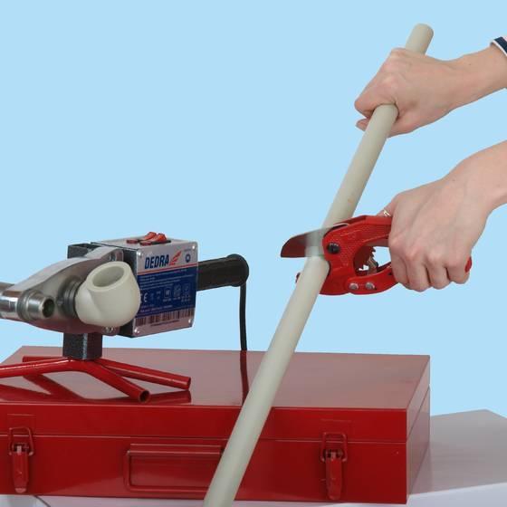 Actual product image Dedra Welding machine for pipes and plastic connectors 800/1500W DED7515 (450 mm)