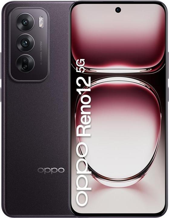 Actual product image OPPO Smartphone Reno 12 5G 12/256GB Black Brown (256 GB, Black Brown, 6.69", Single SIM, 5G)