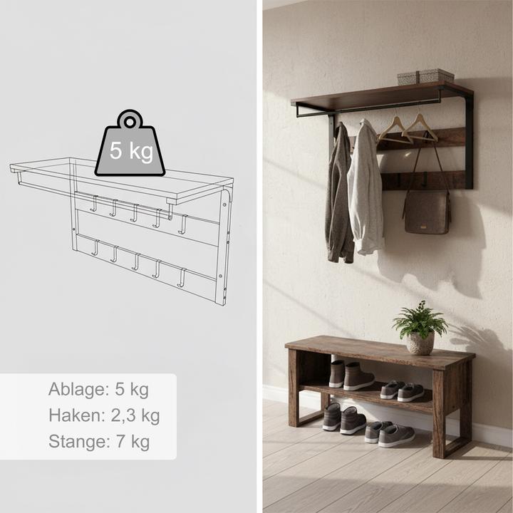 Immagine prodotto Relaxdays appendiabiti parete