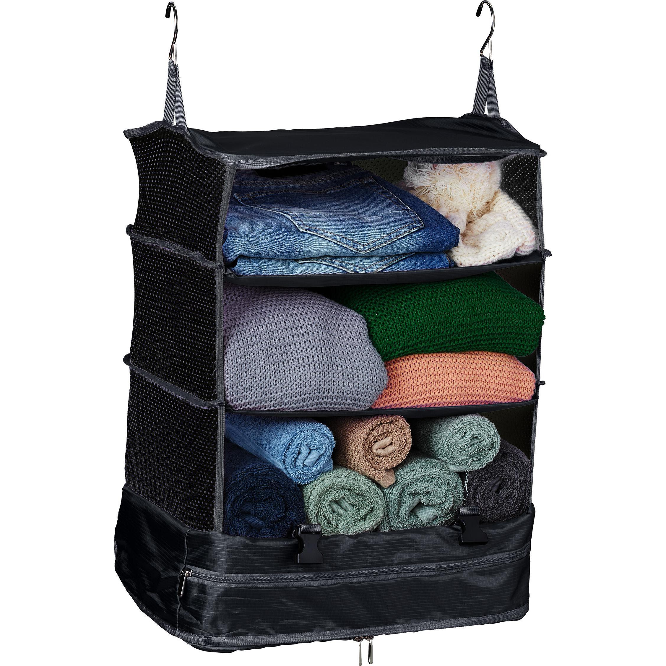 Relaxdays, Packsack, Gepäck-Organizer, Schwarz