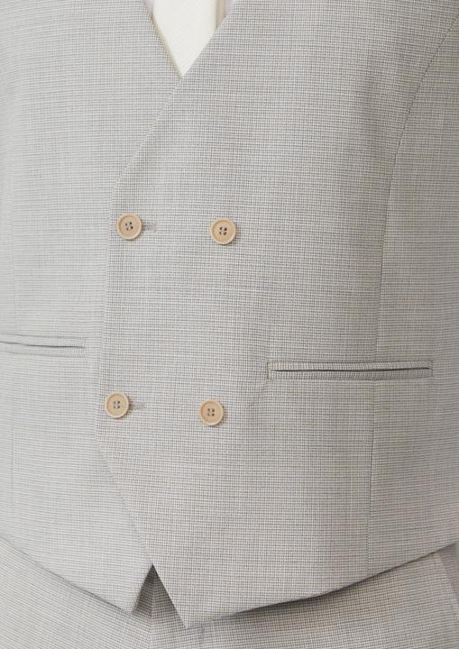 Actual product image S.Oliver Indoor-Weste s.O PURE: Doppelreihige Weste aus kariertem Stretch-Gewebe (56)