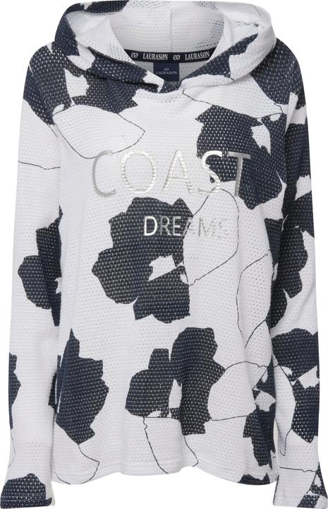 Actual product image Laurasøn Hoodie, Blätter Print, Netz-Kapuze, Langarm (S)