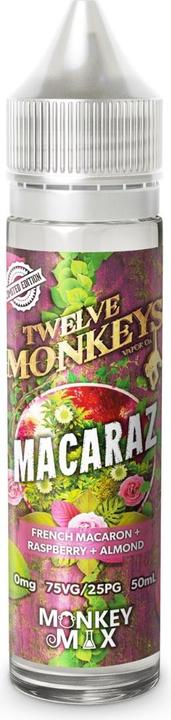 Produktbild Twelve Monkeys Macaraz 50ml Shortfill (Himbeere, Mandel)
