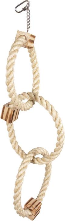 EBI Blocchi per barbecue a triplo anello in sisal e legno