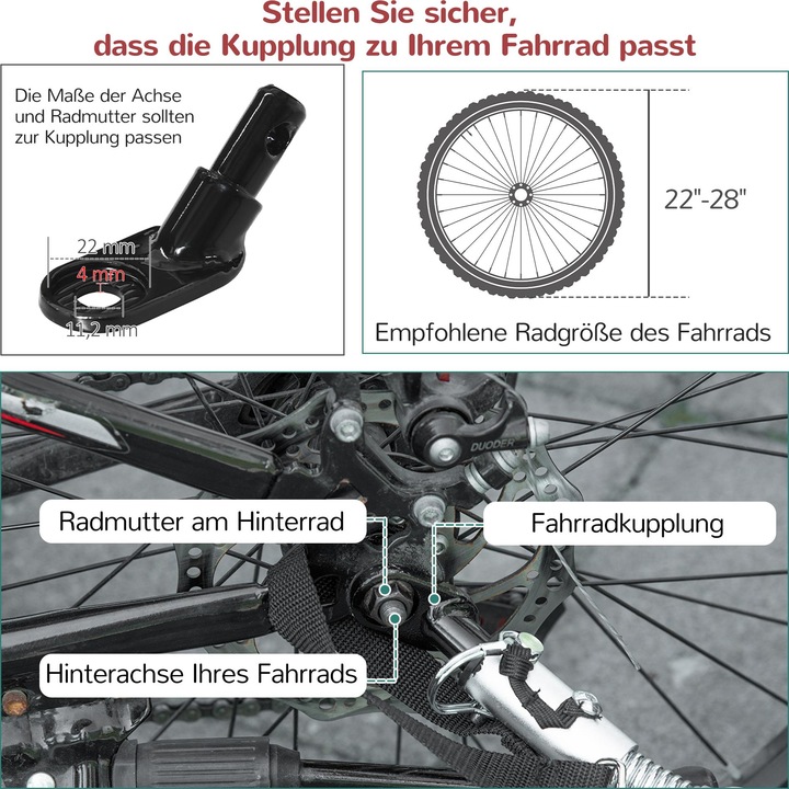 Produktbild Homcom 3in1 Kinderwagen auch als Jogger und Fahrradanhänger