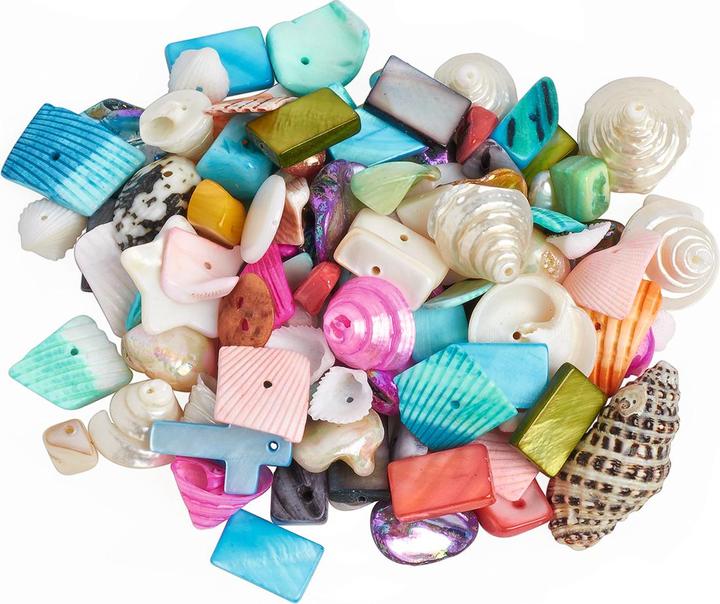 Zauberperle Muschelperlen, bunter Mix, 100 g